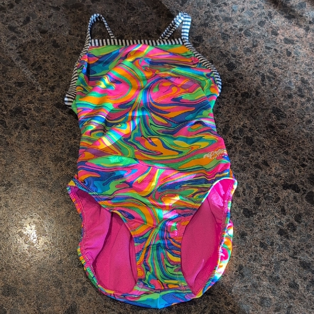 Vibrant Swirl Pattern Swimsuit